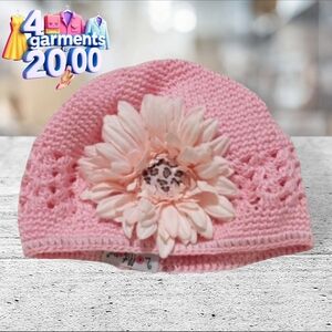 Lollipops pink crochet beanie/hat